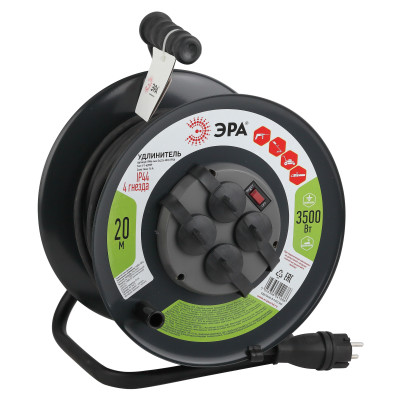 Удлинитель Эра на метал. катушке 4х20м с заземл. 16А IP44 RMx-4es-3х2.5-20m-IP44(KG) КГ 3х2.5 Б0043057