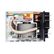 Реле DKC миниатюрное промышленное общего назначения c норм. срабатыванием 0,6UN 4CO ком. ток 6А AgSnO2 220V DC тест-кнопка+светодиод+защитный диод