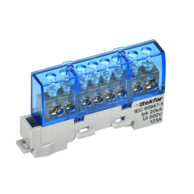 Шина IEK TEKFOR N "ноль" изол. на унив. держ. 8х12-8-С