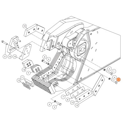 Болт (20*100) 53112-1 на гидроножницы Delta SH310R (аналог)