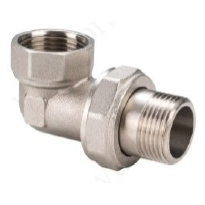 Американка угловая 90° 1"-1", General Fittings 2700, резьба-резьба, вн.- нар., латунь хромированная