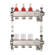 Группа коллекторная Aquasfera нержавеющая сталь расход 1" м/м 12в 3/4" ЕК н/р в/к