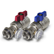 Вентиль шаровый 1 с удлинителем и термометром гш (пара) TIM