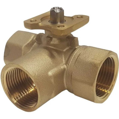 Трехходовой шаровой кран латунный TECHNO 3032B