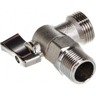 Кран Uni-Fitt НН 1/2"х3/4" для подключения стиральных / посудомоечных машин, хромированный