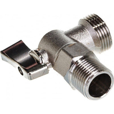 Кран Uni-Fitt НН 1/2"х3/4" для подключения стиральных / посудомоечных машин, хромированный