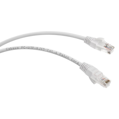 Патч-корд Rj-45 Cabeus PC-UTP-RJ45-Cat.6-0.3m-WH-LSZH кат.6 0.3 метра белый