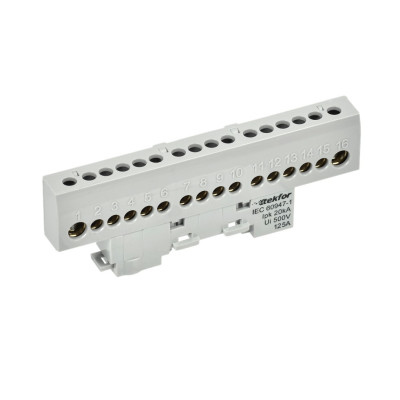 Шина IEK TEKFOR L "фаза" изолированная на универсальном держателе 8х12-16-Ср