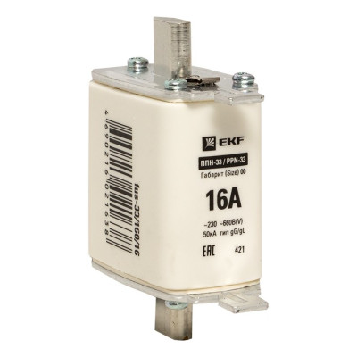 Вставка плавкая EKF PROxima ППН-33 160/6А габарит 00