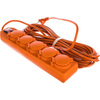 Удлинитель 5х10м с заземл. 16А IP44 У10-026 с выкл. с индик. ПВС 3х1.5 розетки с защ. крышкой UNIVersal 9633922