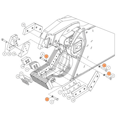Шайба ножа 57425-7 на гидроножницы Delta SH310R (аналог)