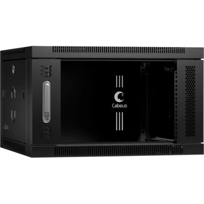 Шкаф телекоммуникационный настенный 19" 6U Cabeus SH-05F-6U60/45-BK