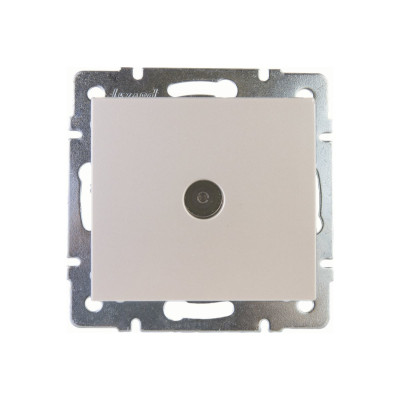 TV Розетка Lezard Rain проходная жемчужно-белый перламутр СП 703-3088-129