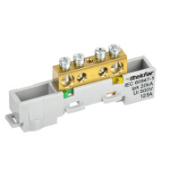 Шина IEK TEKFOR PE "земля" неизолированная на универсальном держателе 8х12-4-Ж