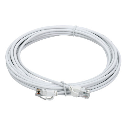 Коммутационный шнур ITK кат.5E UTP LSZH 5м slim язычок белый