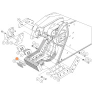 Нож неподвижный центральный SH310-64 на гидроножницы Delta SH310R (аналог)