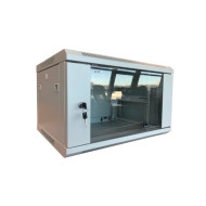 Шкаф настенный 12U Netko серия WMA (Wall Maestro) (600х450х635), передняя дверь стекло, собранный, серый "А"