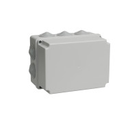 Коробка распаячная КМ41245 для открытой проводки 190х140х120мм IP44 (RAL7035, 10 гермовводов) IEK UKO10-190-140-120-K41-44