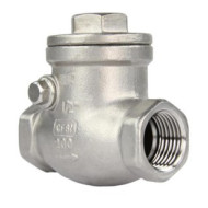 Клапан обратный DN.ru VC3232P-T 2″ 1/2 Ду65 Ру16 резьбовой, поворотный, корпус - нержавеющая сталь, диск - нержавеющая сталь, уплотнение - PTFE