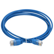 Коммутационный шнур ITK кат.5E UTP LSZH 2м slim язычок синий