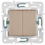 SKANDY Выключатель 2-клавишный перекрестный 10А SK-V06Sa песочный IEK