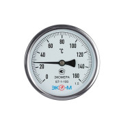 Термометр биметаллический БТ-1-100 160С Дк100 L=40 осевой Экомера