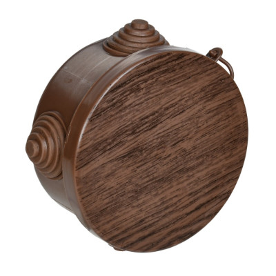 Коробка распаячная КМ для открытой проводки D=65х40мм IP54 4 гермоввода дуб IEK