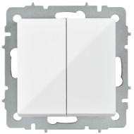 BRITE Выключатель 2-клавишный перекрестный 10А ВС10-2-3-БрБ белый IEK