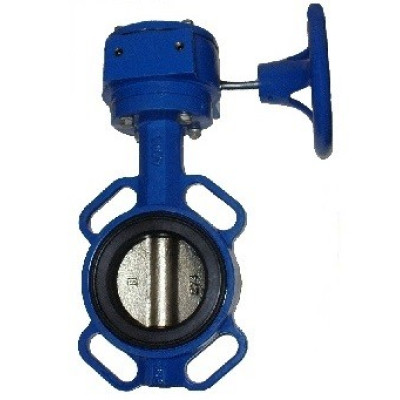 Затвор чугунный поворотный межфланцевый ABRA-BUV-VF826D450G Ру16 с редуктором