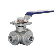 Кран шаровый трехходовой Newkey AISI304 DN20 (3/4") (CF8) PN40