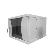 Шкаф настенный 10" 4U Netko серия COMPACT (315х325х225), передняя дверь стекло, серый