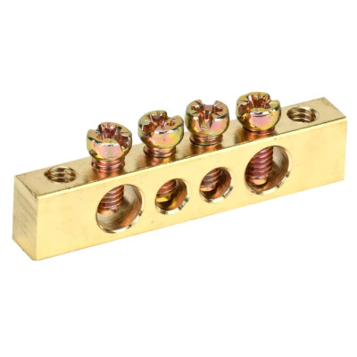 Шина "N" нулевая IEK 6х9мм 4/2 (4группы/крепеж по краям)