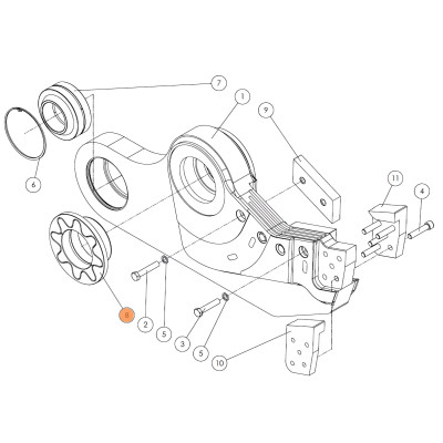Втулка подвижной челюсти SH310-30 на гидроножницы Delta SH310R (аналог)