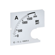 Шкала сменная для амперметра Э47 1500/5А-1.5 72х72мм IEK IPA10D-SC-1500