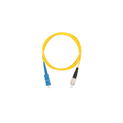 Шнур NIKOMAX волоконно-оптический, переходной, одномодовый 9/125мкм, стандарта OS2, SC/UPC-FC/UPC, одинарный, полимерный материал нг(A)-HF, 2мм, желтый, 2м