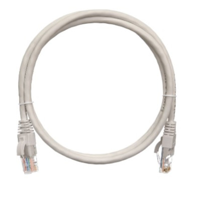 Коммутационный шнур NETLAN U/UTP 4 пары, Кат.5е (Класс D), 100МГц, 2хRJ45/8P8C, T568B, заливной, многожильный, BC (чистая медь), LSZH нг(B)-HF, серый, 1,5м, уп-ка 10шт.