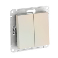 2-клавишный ПЕРЕКЛЮЧАТЕЛЬ Systeme Electric ATLASDESIGN, сх.6/2, 10АХ, быстрозажимные клеммы, ЖЕМЧУГ