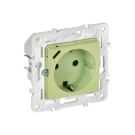 SKANDY Розетка с заземлением с защитными шторками 16А с USB C 18Вт SK-R17G мятный IEK