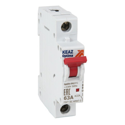 Выключатель нагрузки модульный КЭАЗ 1п 63А OptiDin BM63Р УХЛ3