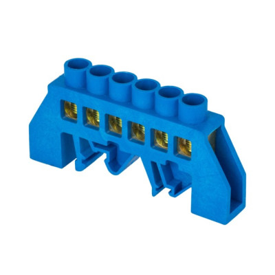 Шина EKF PROxima "0" N (8х12мм) 6 отверстий латунь синий нейлоновый корпус комбинированный