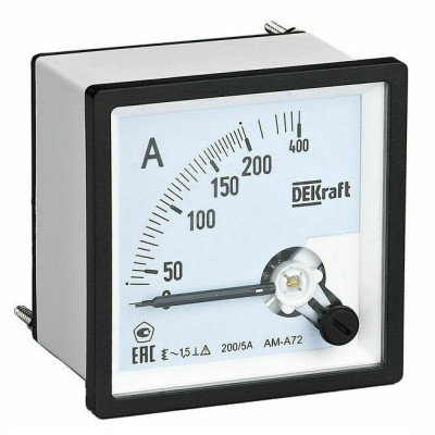 Амперметр аналоговый Dekraft 100/5А AC 96х96мм КТ 1,5 трансф. подкл.