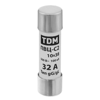Плавкая вставка TDM ПВЦ-С2 10х38 32А