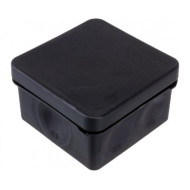 Коробка распределительная для прямого монтажа двухкомпонентная безгалогенная Промрукав (HF) черная 70х70х40