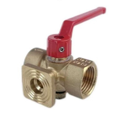 Кран для манометра 3-х ходовой латунь с рукояткой с фланцем 11б18бк(ф)1 G1/2" Ру16 SantechSystems