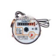 Квартирный счетчик воды «Пульсар ПРО» Ду15 импульсный выход, Qn=1,5 м3/ч, L=80мм, (присоединители с обратным клапаном в комплекте)