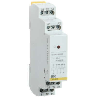 Промежуточное реле IEK OIR 3 конт 16А 24В AC/DC