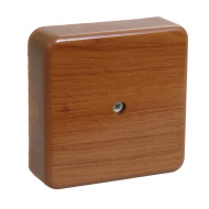 Коробка распаячная КМ41216-05 для открытой проводки 75х75х28 мм дуб (6 клемм 6мм2) IEK UKO10-075-075-028-K24