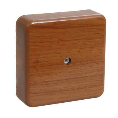 Коробка распаячная КМ41216-05 для открытой проводки 75х75х28 мм дуб (6 клемм 6мм2) IEK UKO10-075-075-028-K24