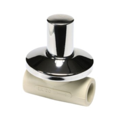 Проходной клапан под штукатурку с металлической крышкой 20 Wavin Ekoplastik SVEPLK020X