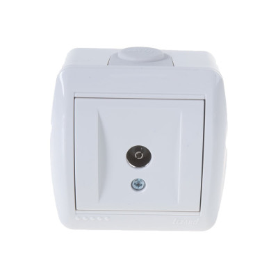 TV Розетка Lezard Nata оконечная ОП белый 710-0200-130